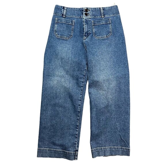 Boden Anthropologie Front Pocket Straight Leg Boho Classic Denim Jean Size 30 - Picture 1 of 7